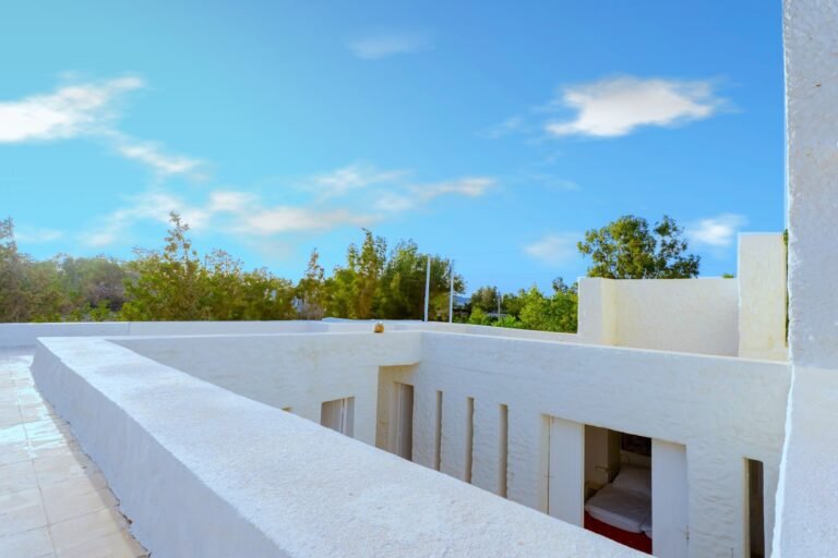 rooftop and blue sky